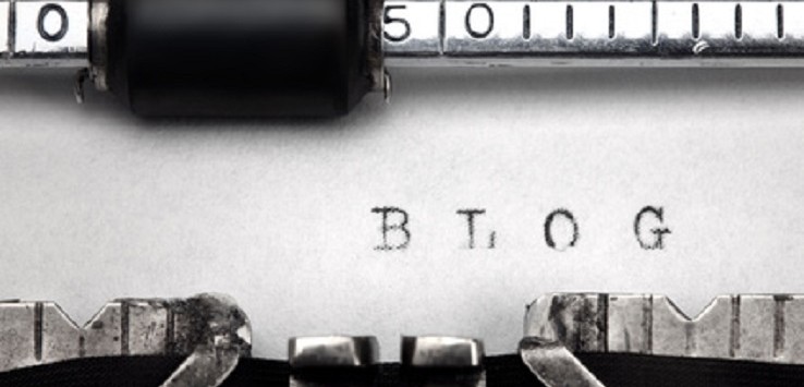 "Blog" written on an old typewriter